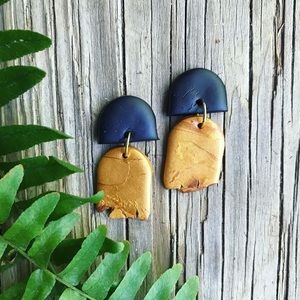 Aztec Statement Drop Earrings